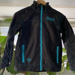 Cowgirl Hardware Black Denim Jacket Girls Size L 10/12